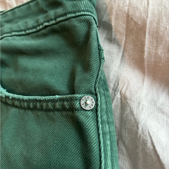 Free People: We The Free Green Jean Skirt - Picture 3 of 4